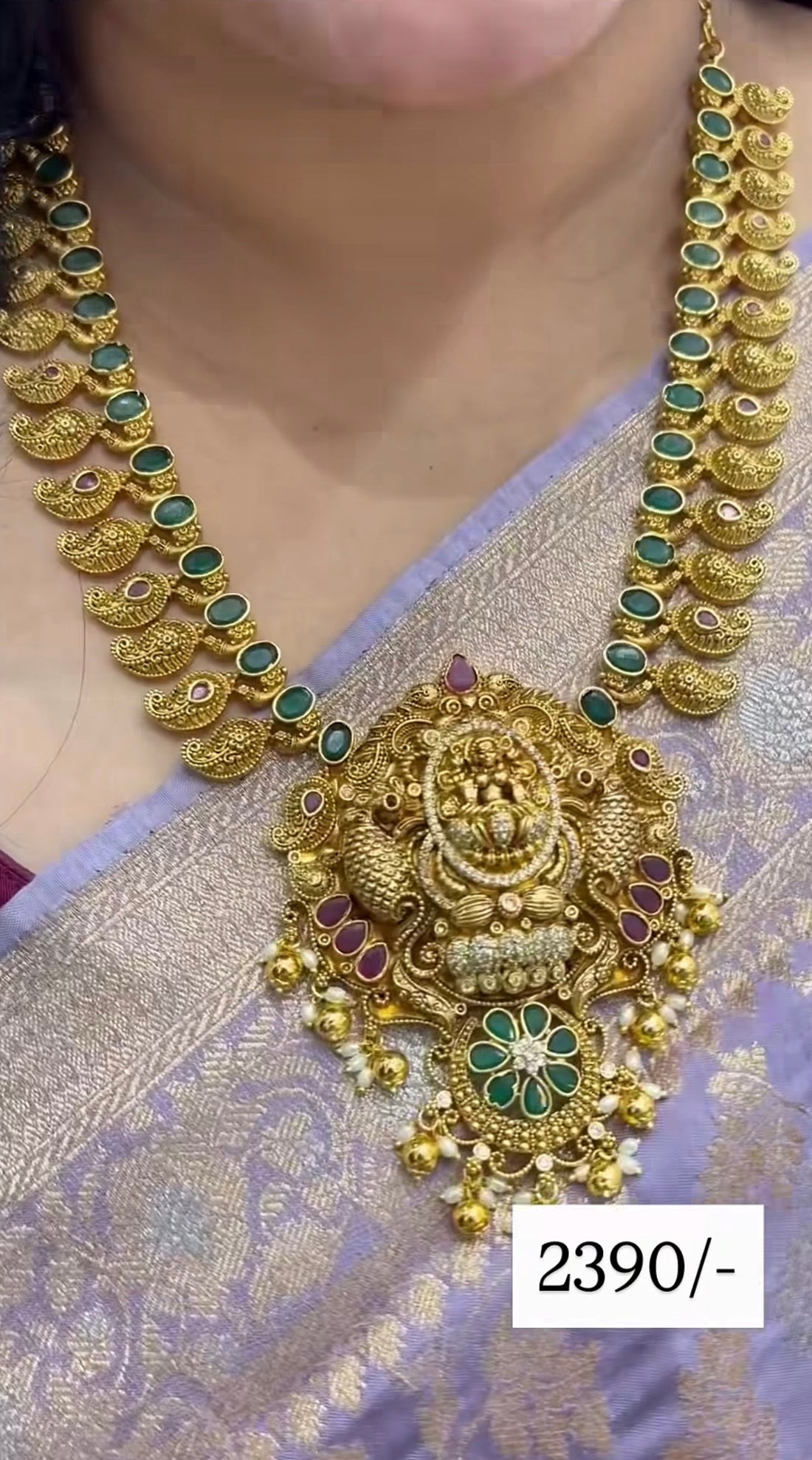 Beautiful Mango style  Lakshmidevi Necklace