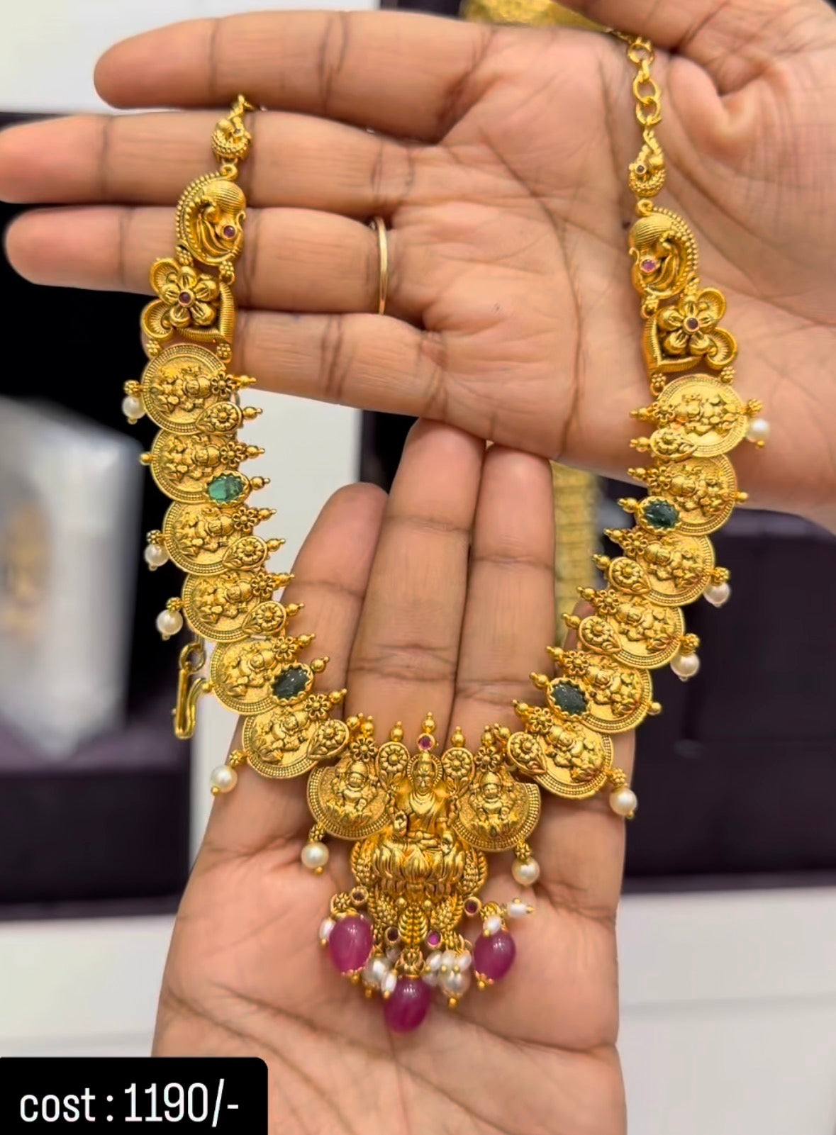 Beautiful Lakshmidevi Kasula Necklace
