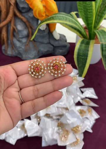 Beautiful red stone studs