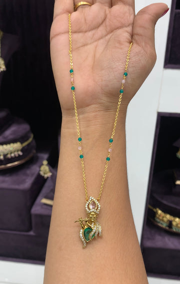 Beautiful Krishna locket with Chian