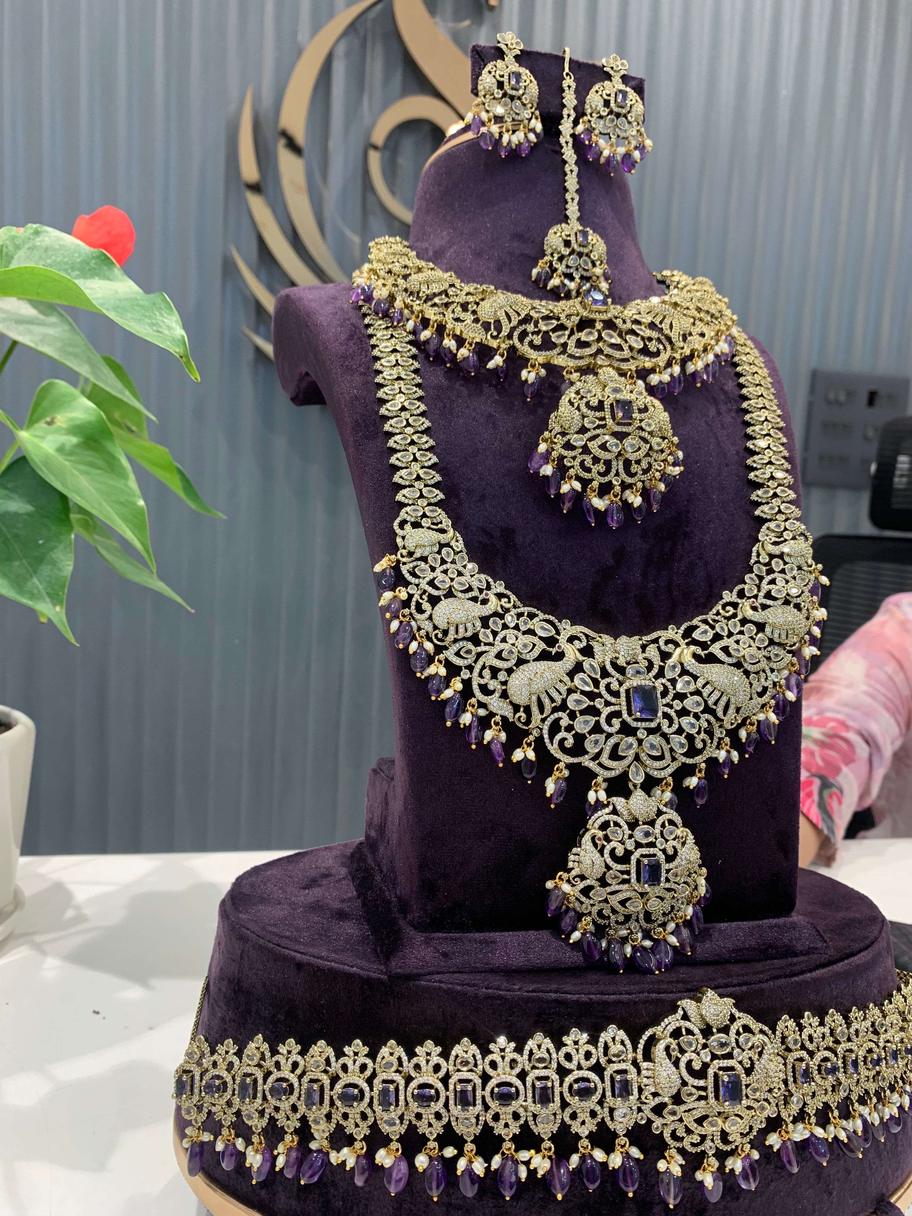 Beautiful  voilet stone combo set