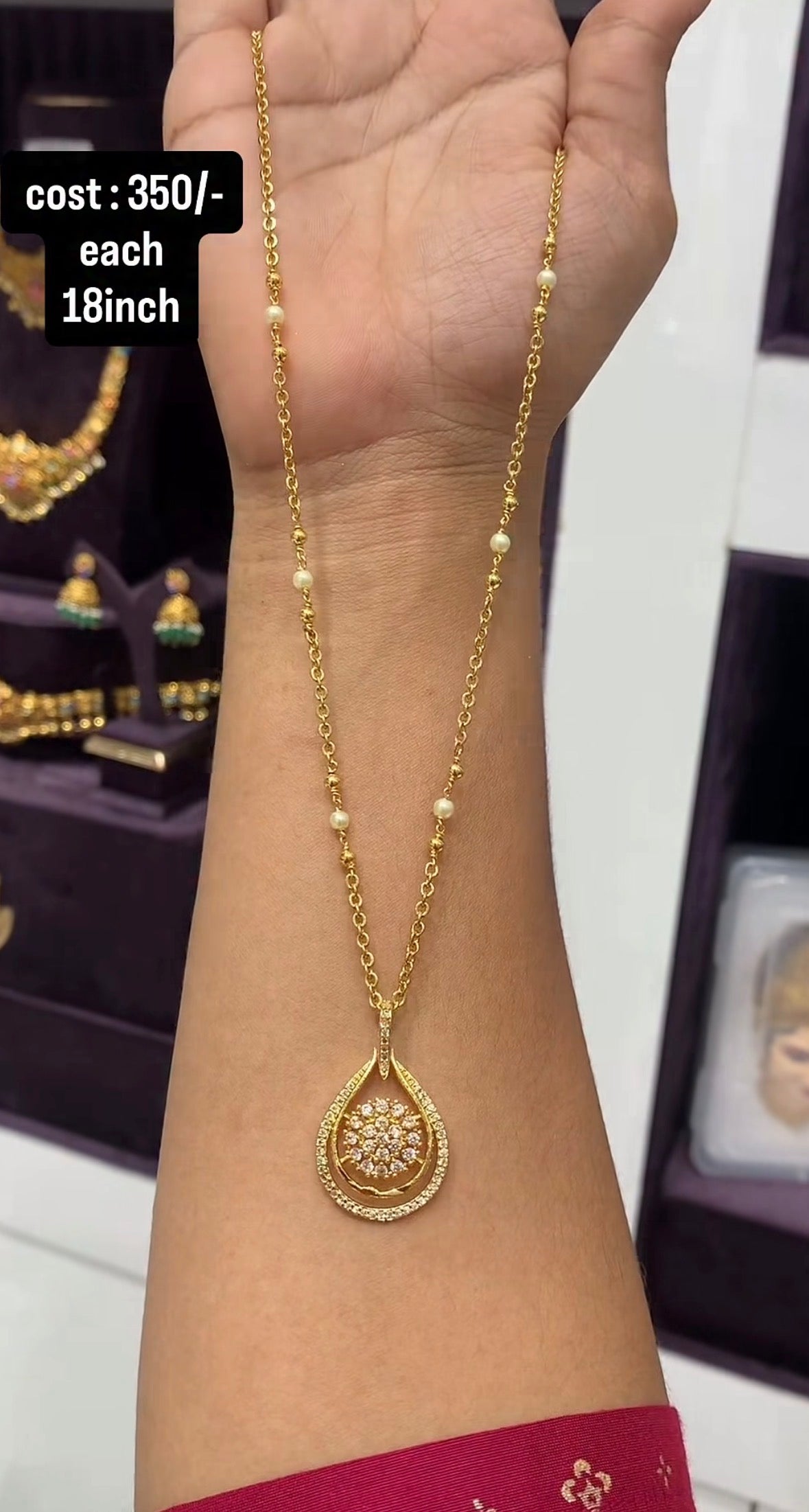 Beautiful 18inchs chandraharam chain