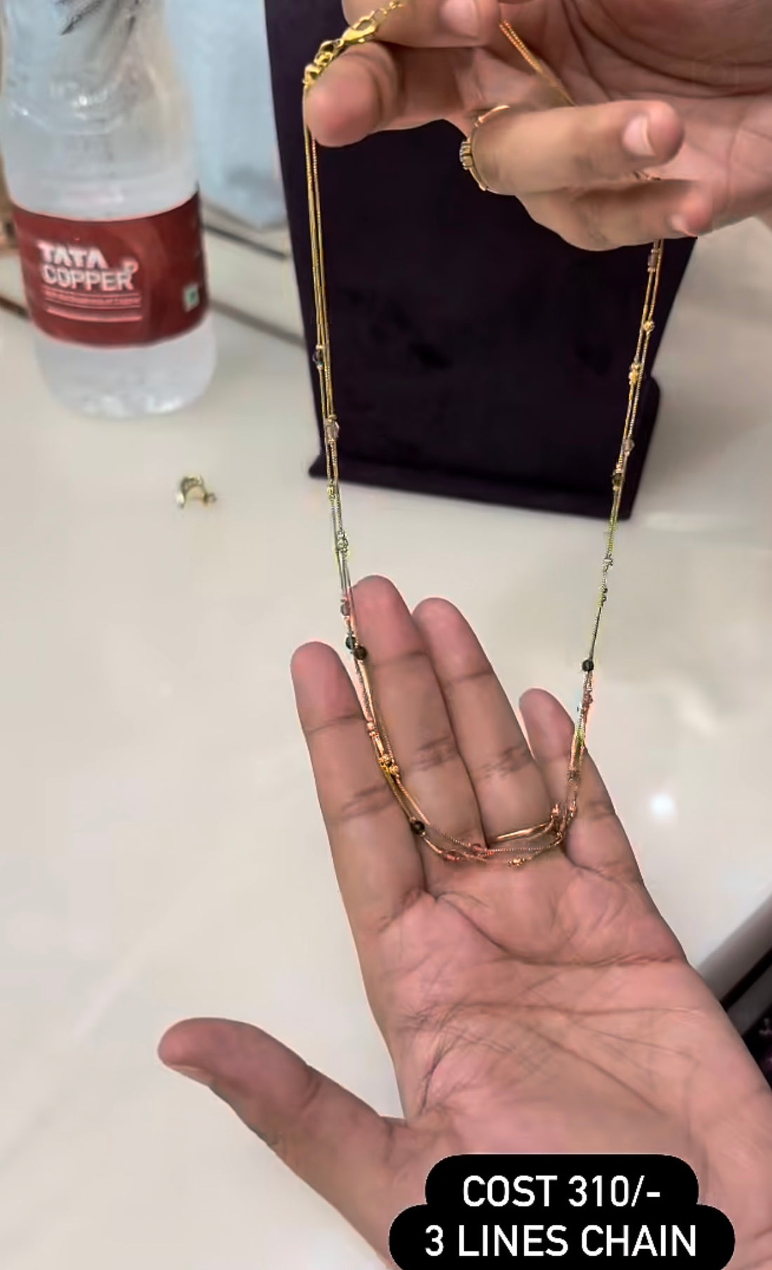 Beautiful 3 line multi chain 15-16 inchs