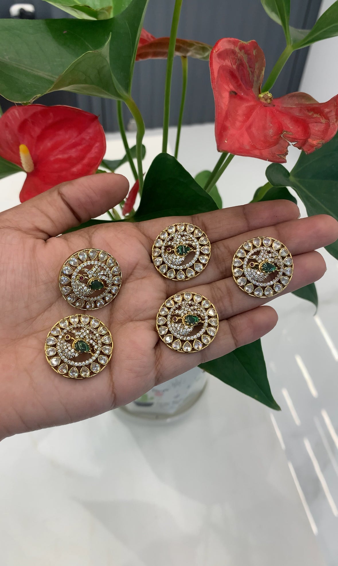 Beautiful Pin Beautiful hair pins set of 5 – Sujatha Gold Covering Works