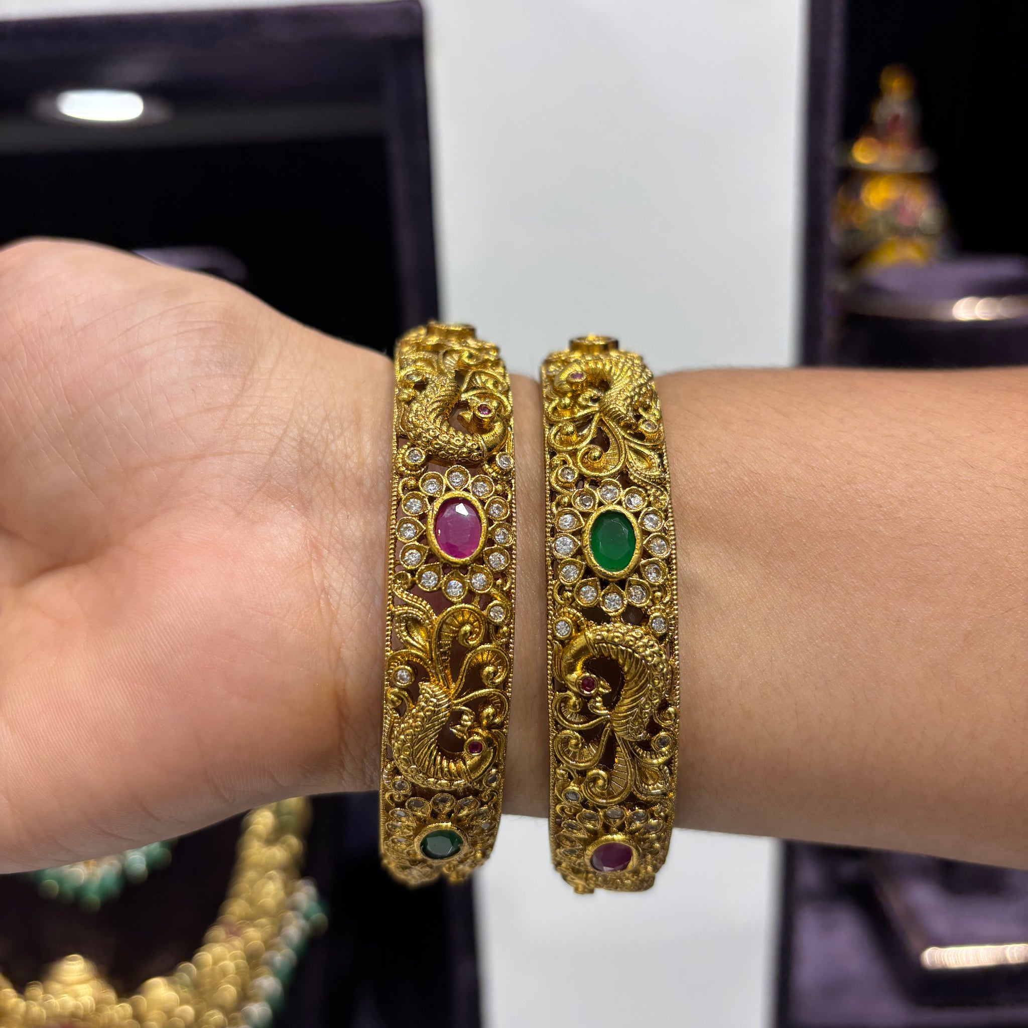 Nakshi Peacock Bangles