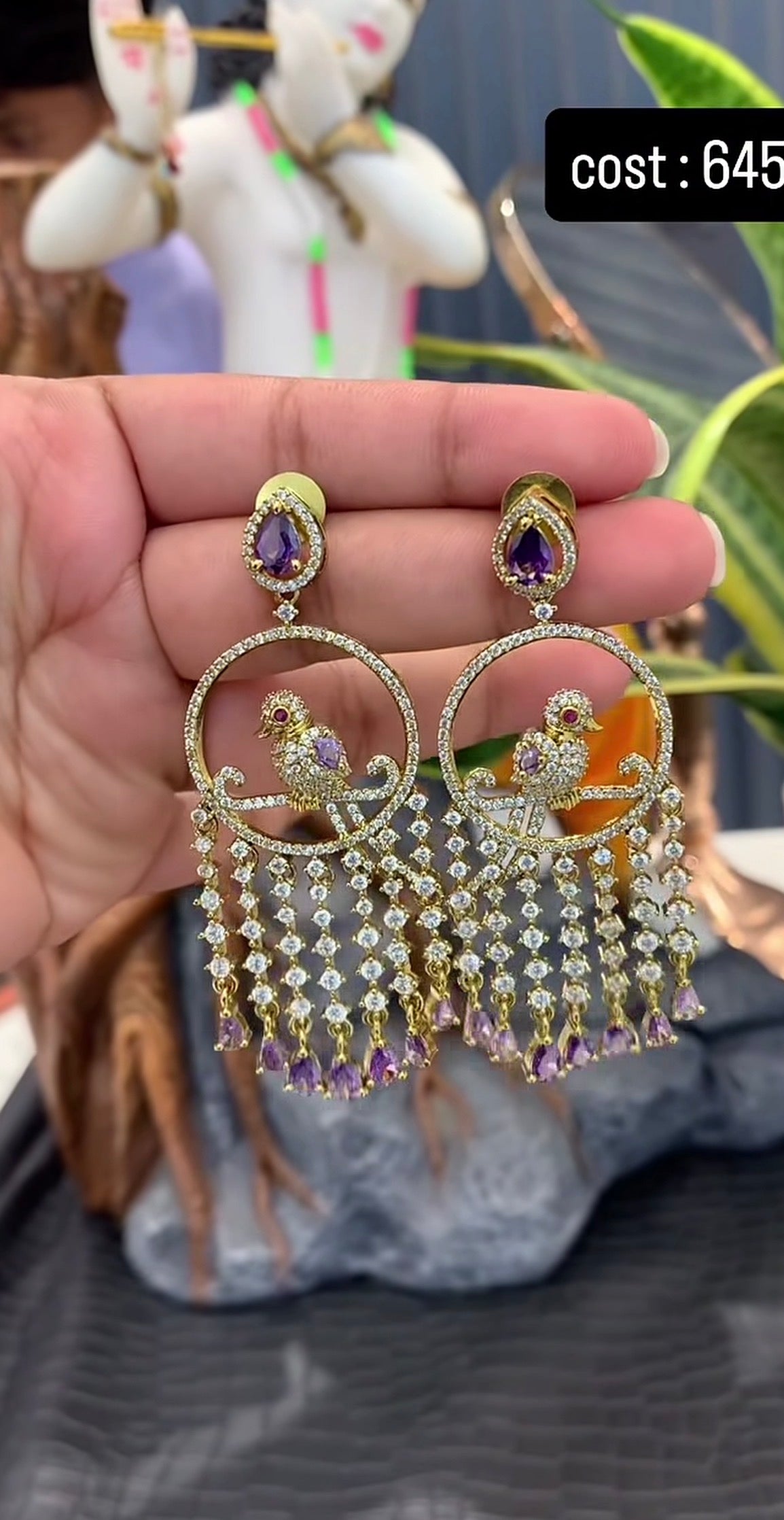 Beautiful parrot earrings