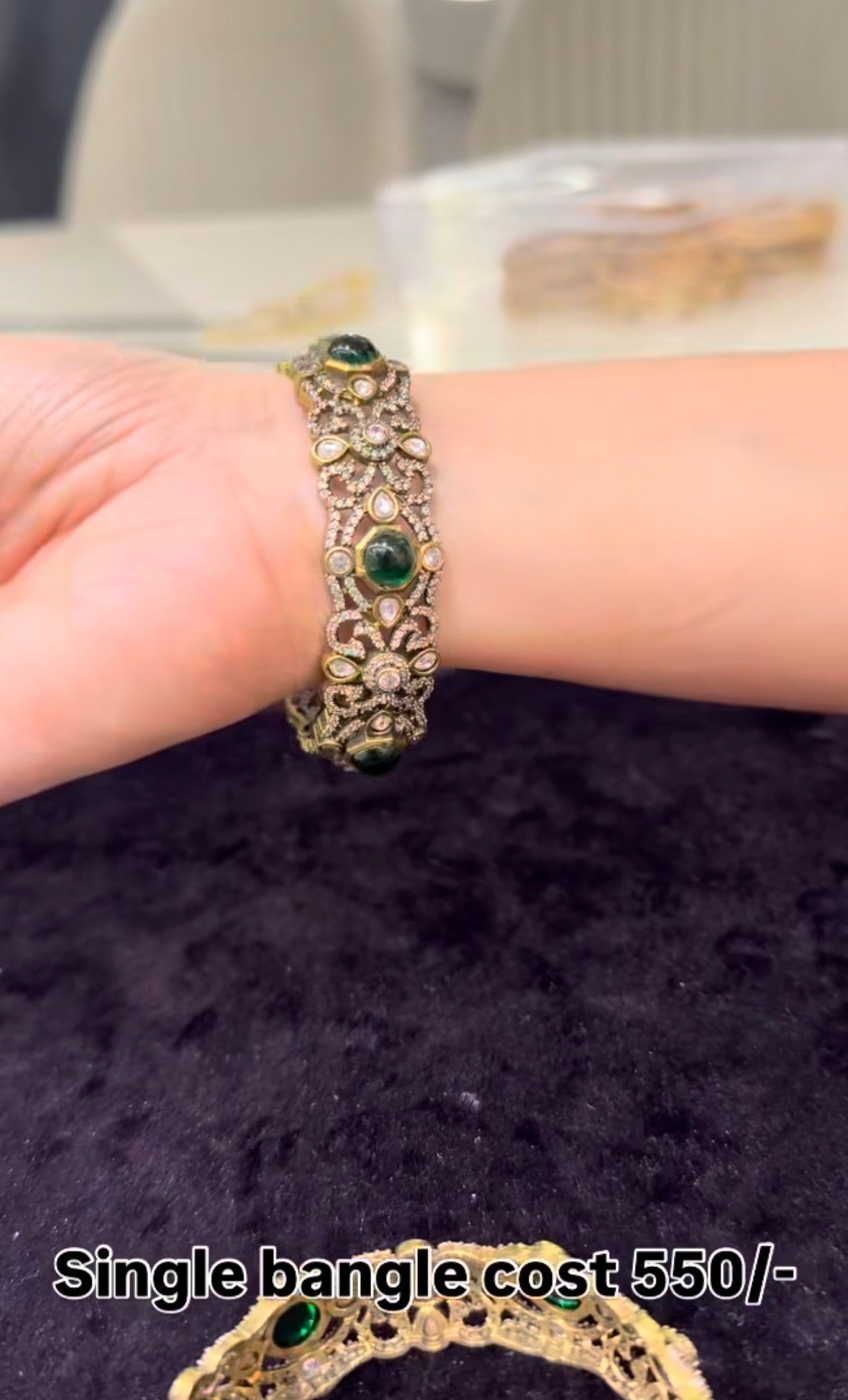 Beautiful Pota stone single Bangle