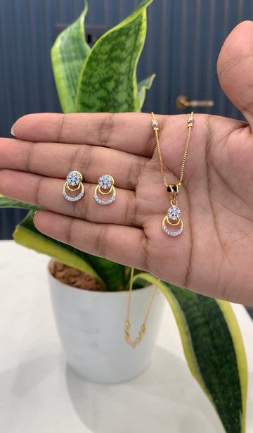 Beautiful simple pendant set with 18 inchs fancy blackbeads