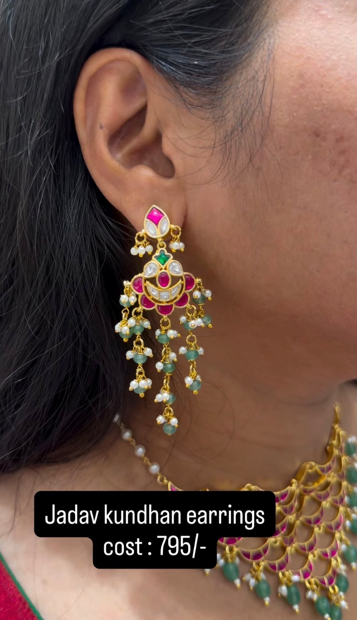 Beautiful premium jadav chandbalis