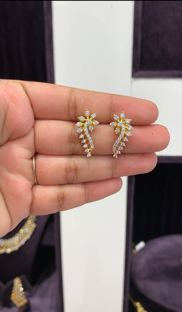 Beautiful stylish diamond replica studed earrings