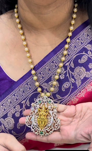 Beautiful Balaji pendant with customised handmade beads chain