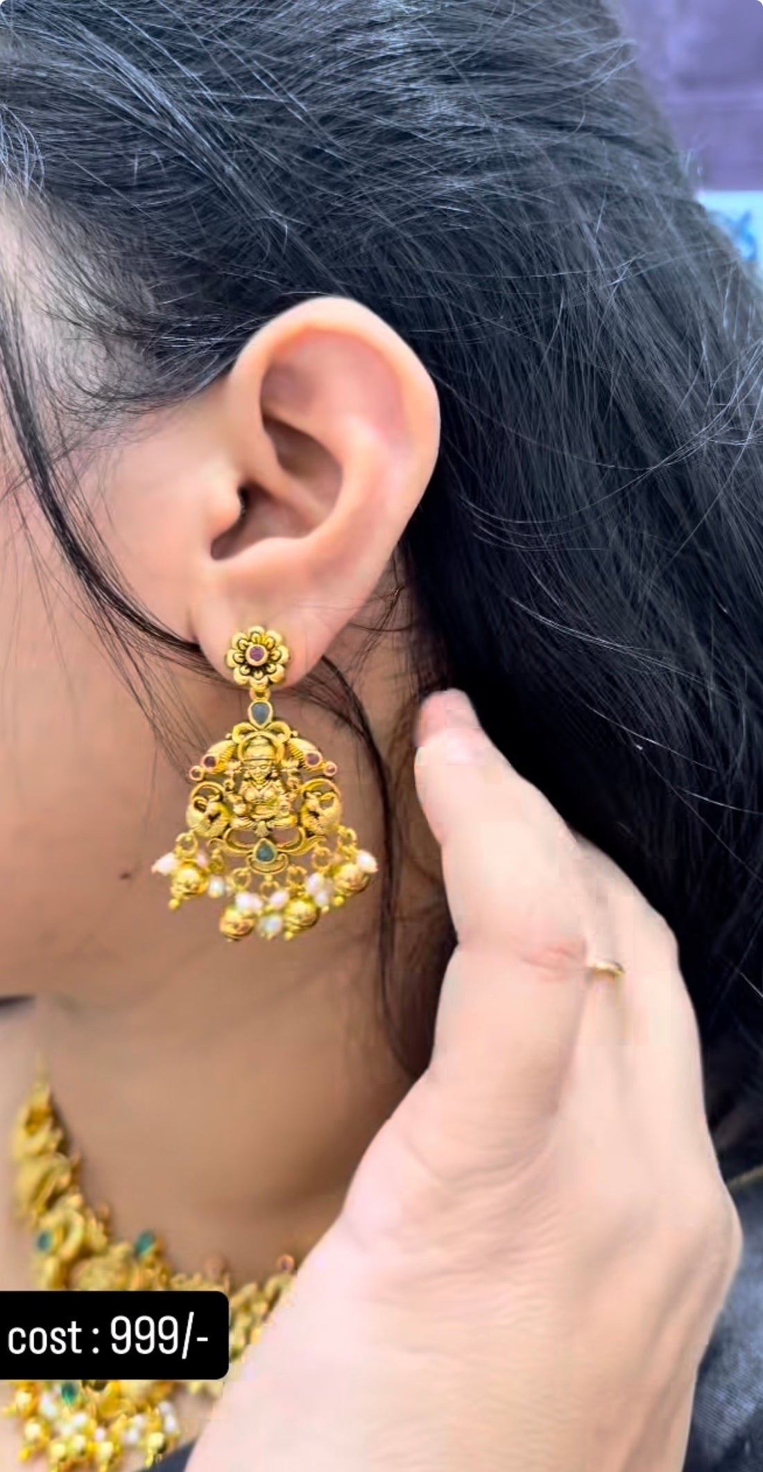 Beautiful Nakshi Lakshmidevi Necklace