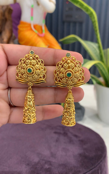 Beautiful gold replica earrings