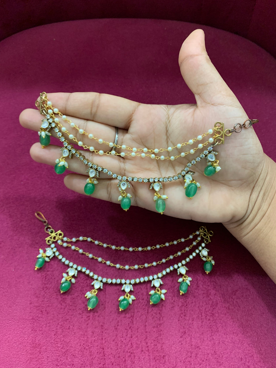 Beautiful moissanite  stone champaswaralu