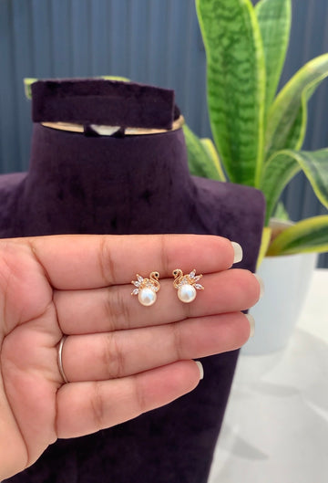 Beautiful rose gold studs