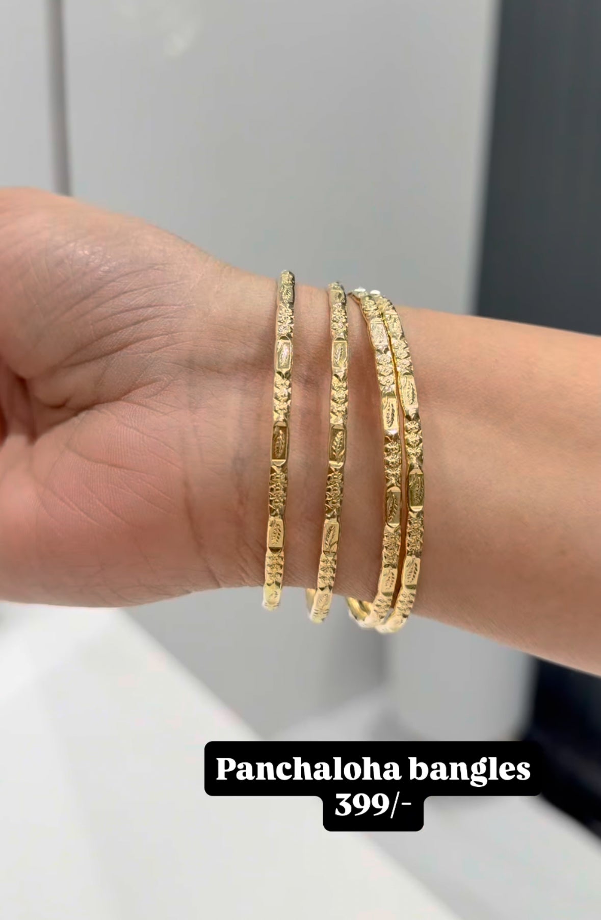 Beautiful panchaloha bangles set of 4