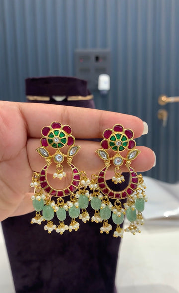 Beautiful jadav earrings