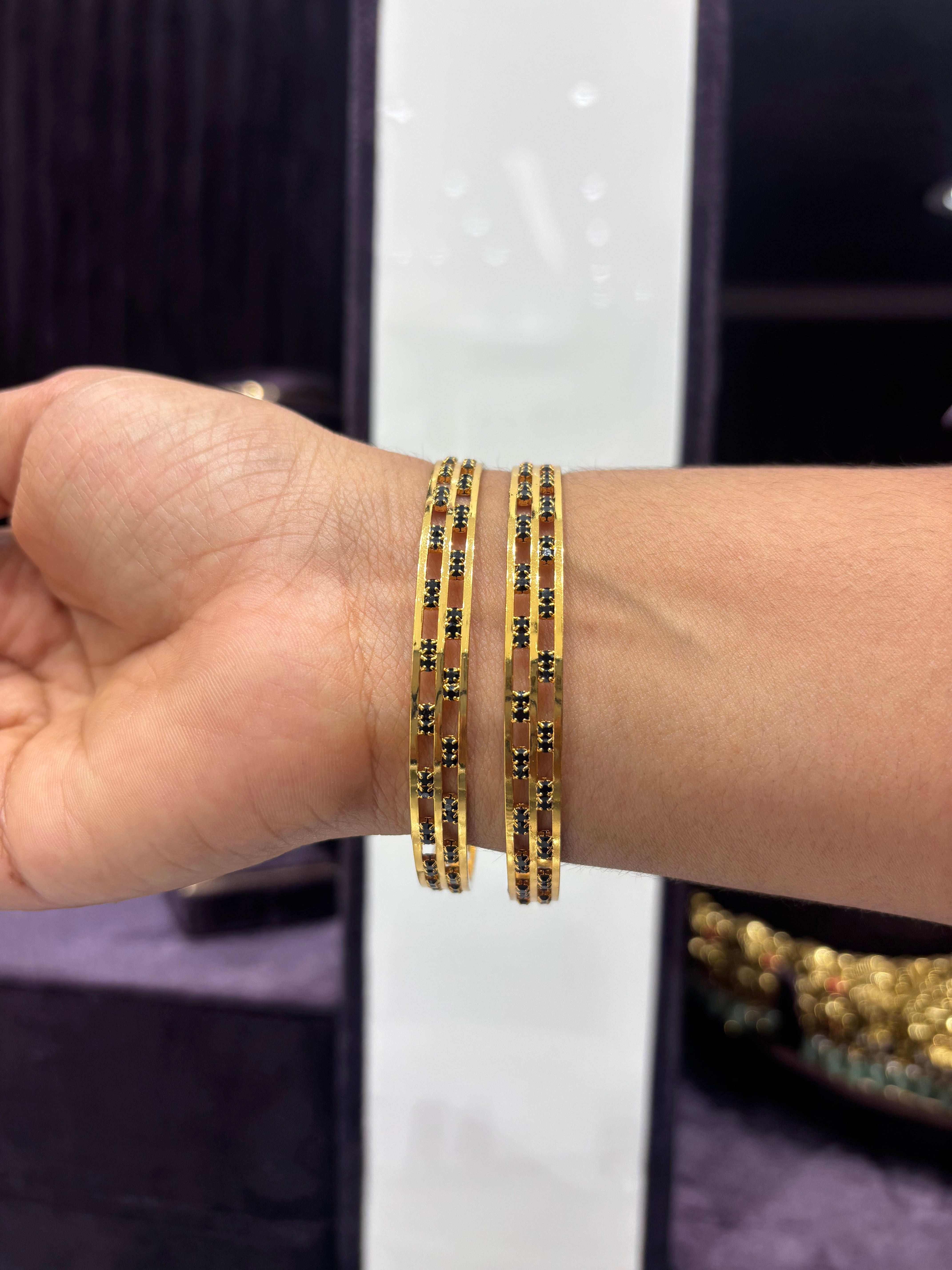 CZ Black Bangles