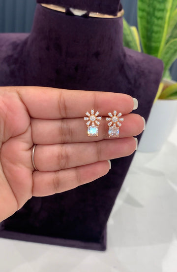 Beautiful rose gold studs