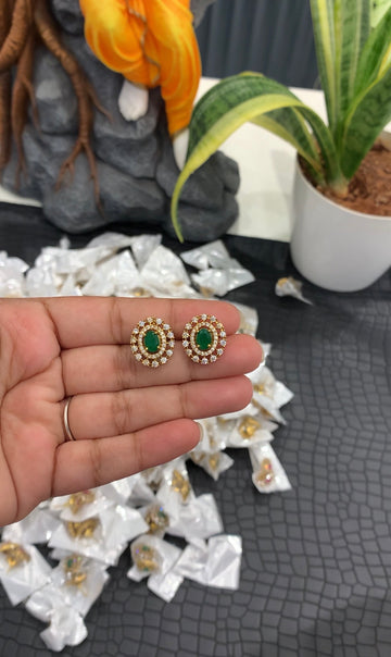 Beautiful green stone studs