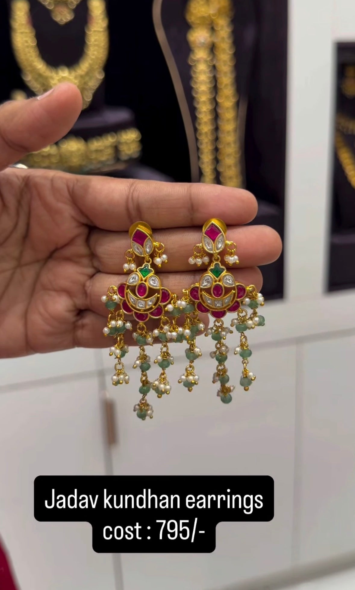 Beautiful premium jadav chandbalis