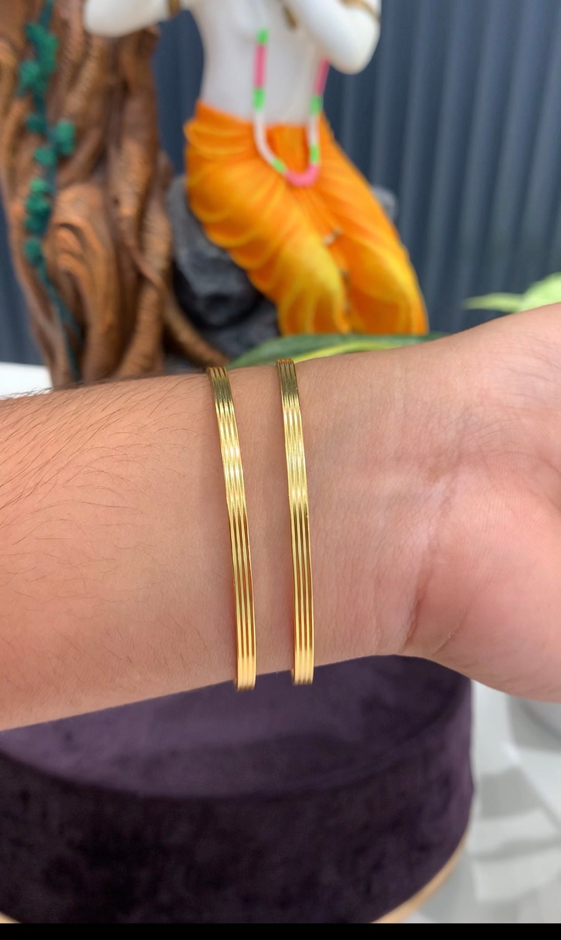 Beautiful gold replica bangles set of 2