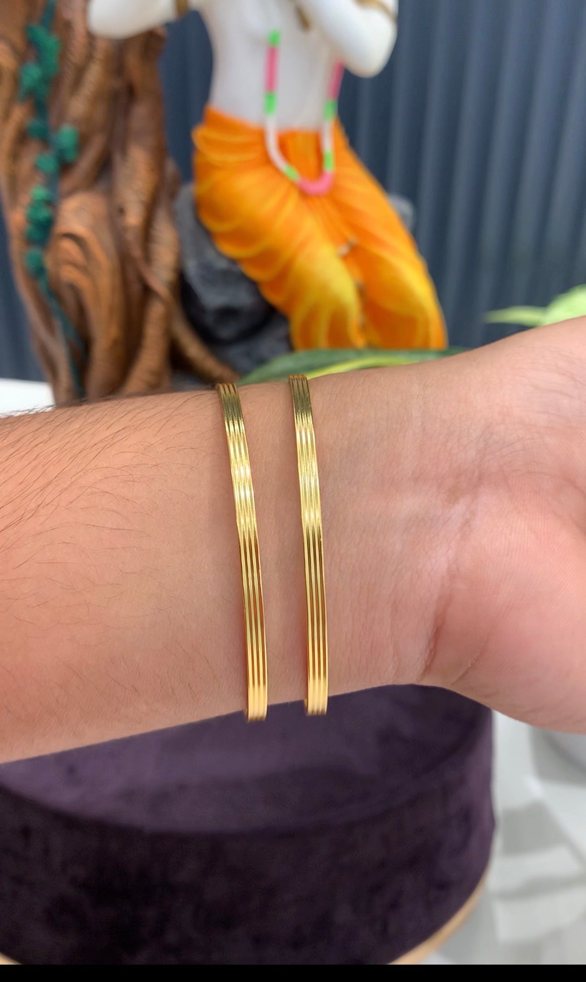 Beautiful gold replica bangles set of 2