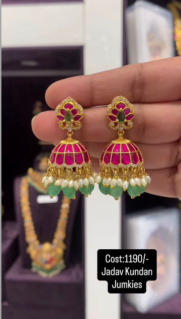 Beautiful Jadav kundhan Jumkies