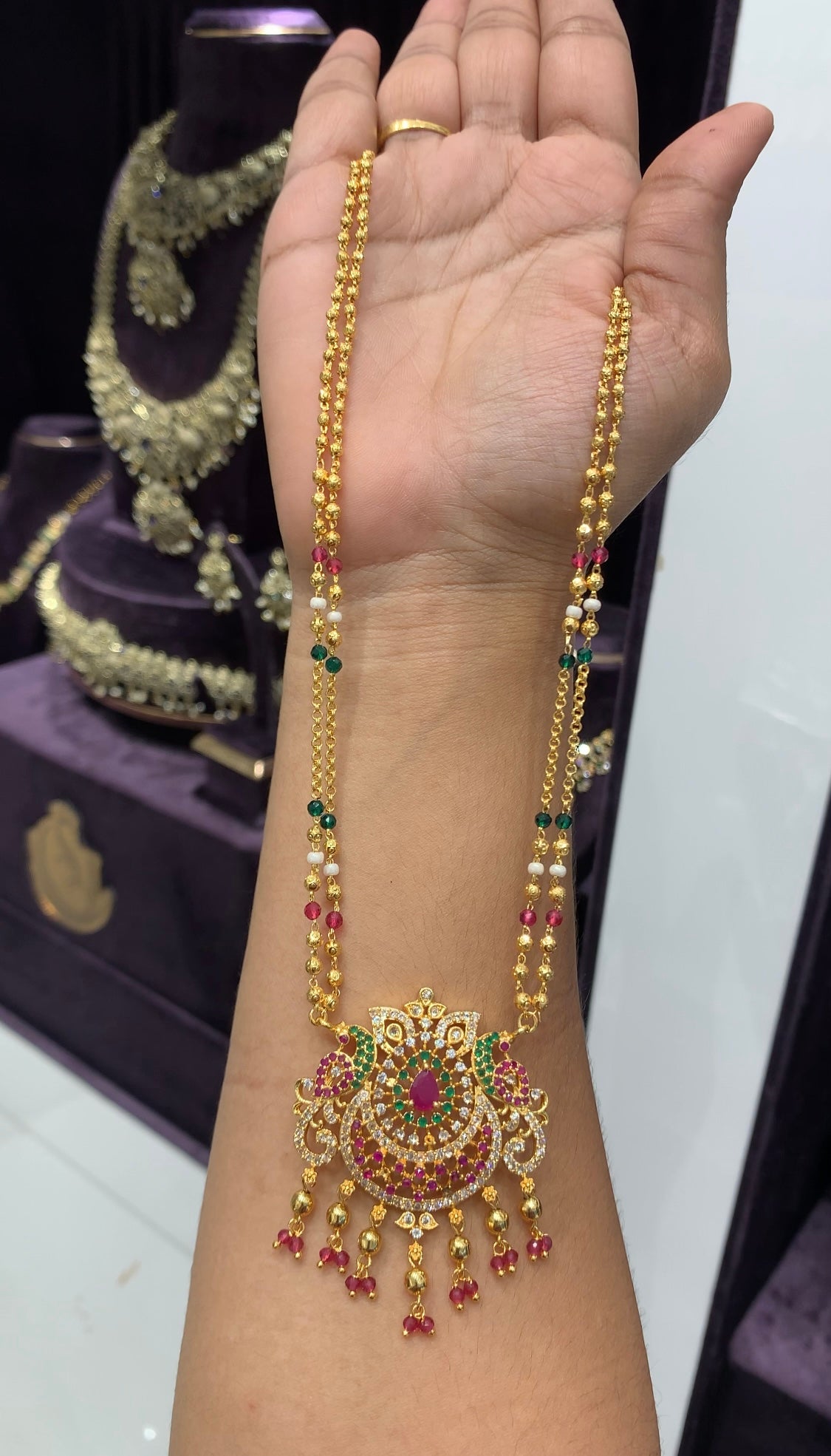 Beautiful Multi Stone Chain