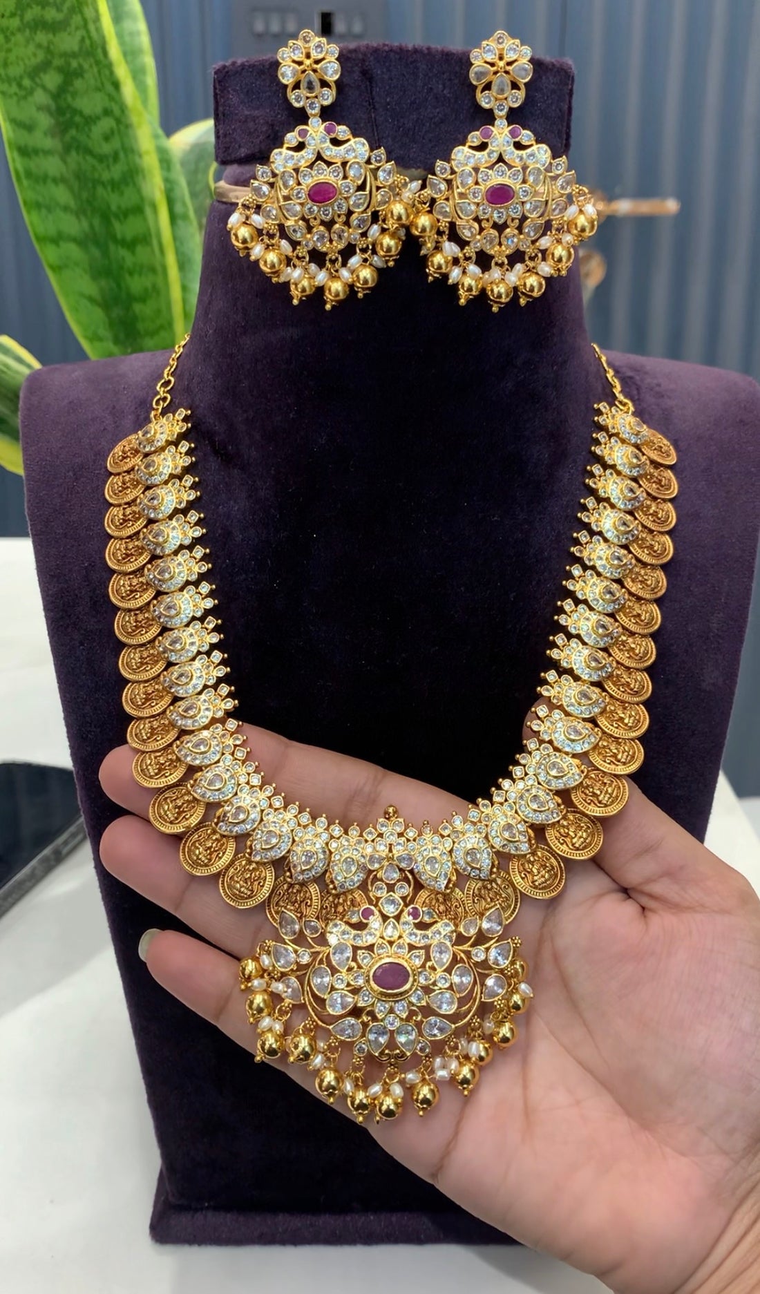 Beautiful Mango style Kasula Necklace