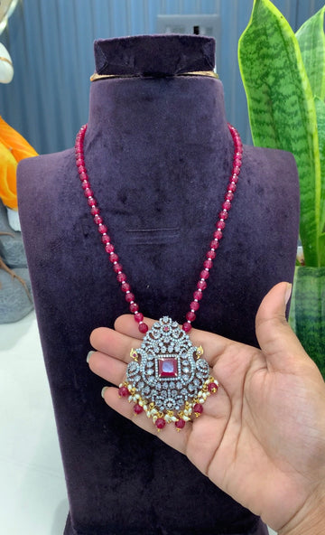 Beautiful customised beads set Victoria pendant @offer price