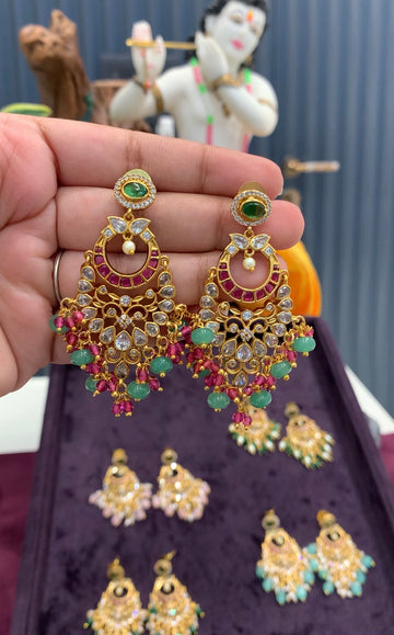 Beautiful customised chandbali earrings