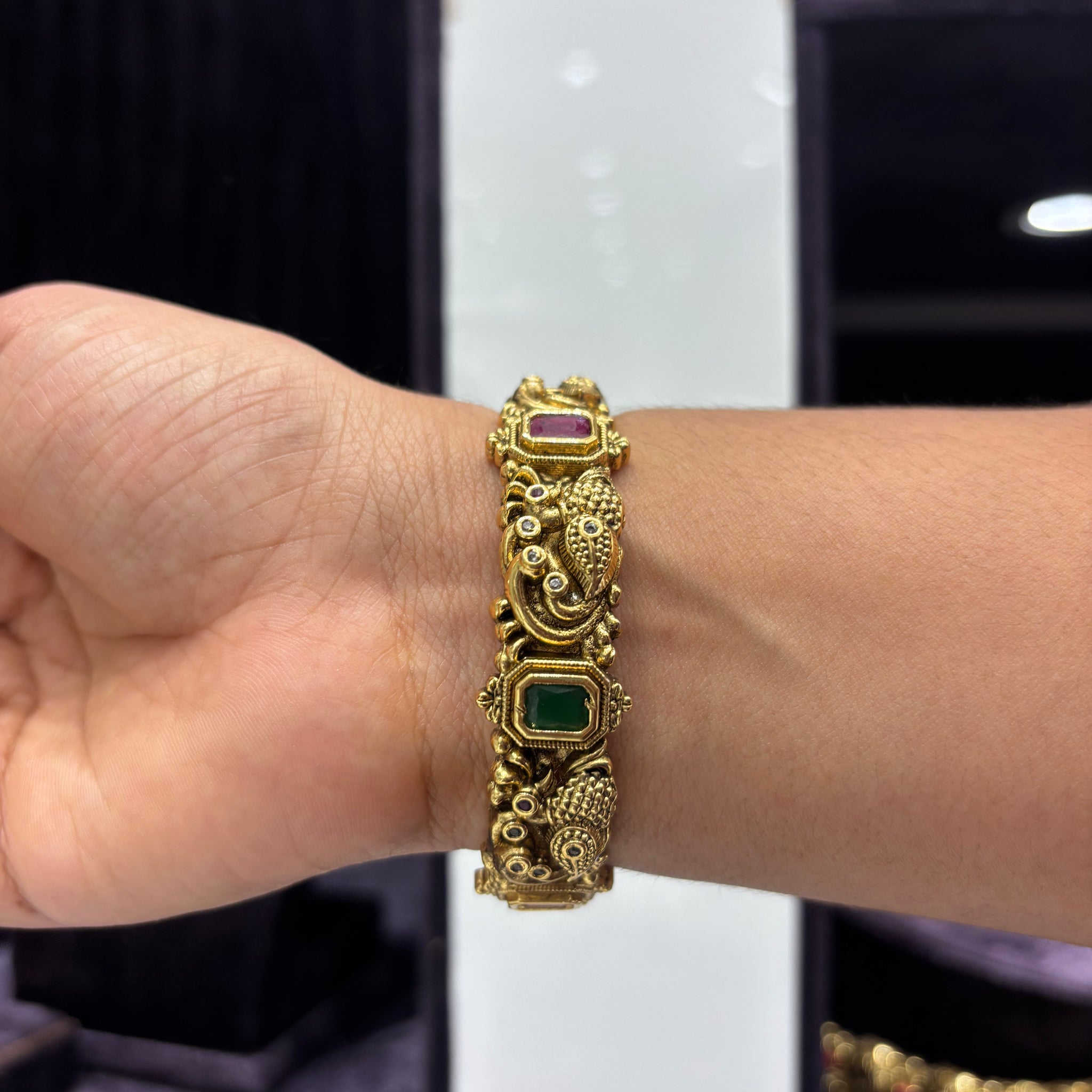 Nakshi Peacock Openable Bangles