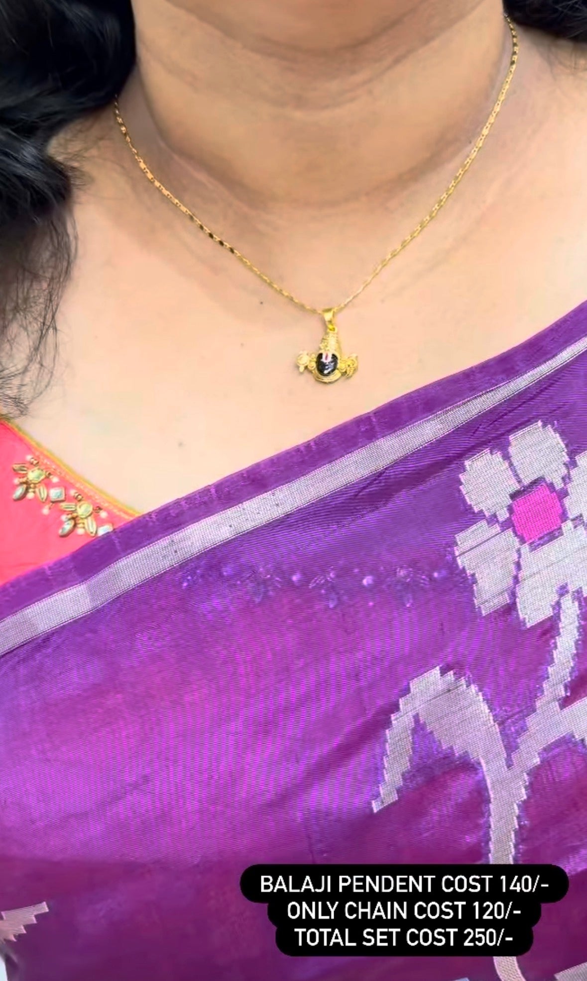 Beautiful Balaji Pendent With Pencil Chain