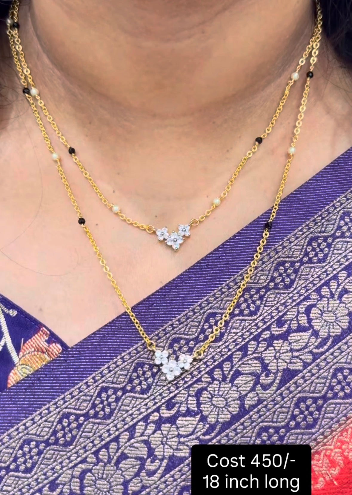 Beautiful GJ locket With Customised 2step Chandraharam Chain