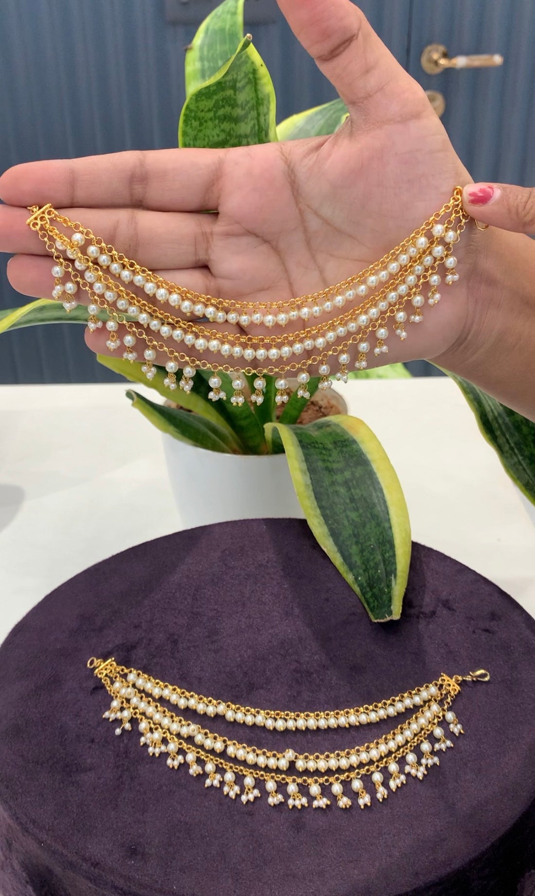 Beautiful customised pearls Champaswaralu