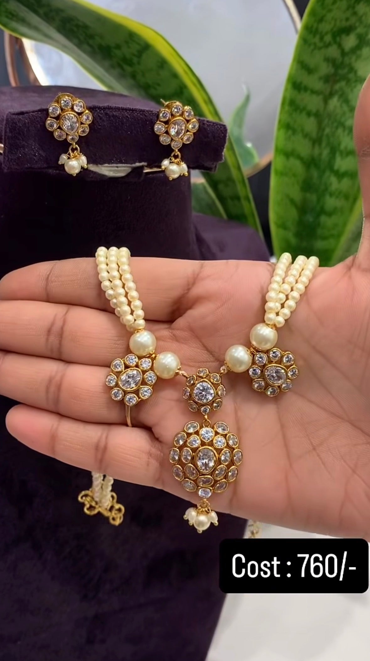 Beautiful pearls chocker set