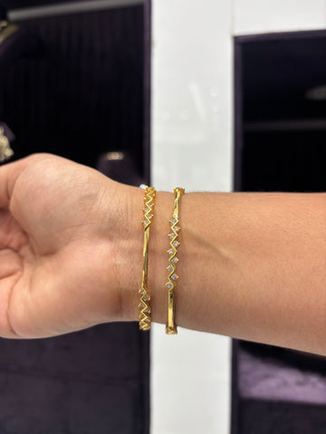CZ White Stone Bangles