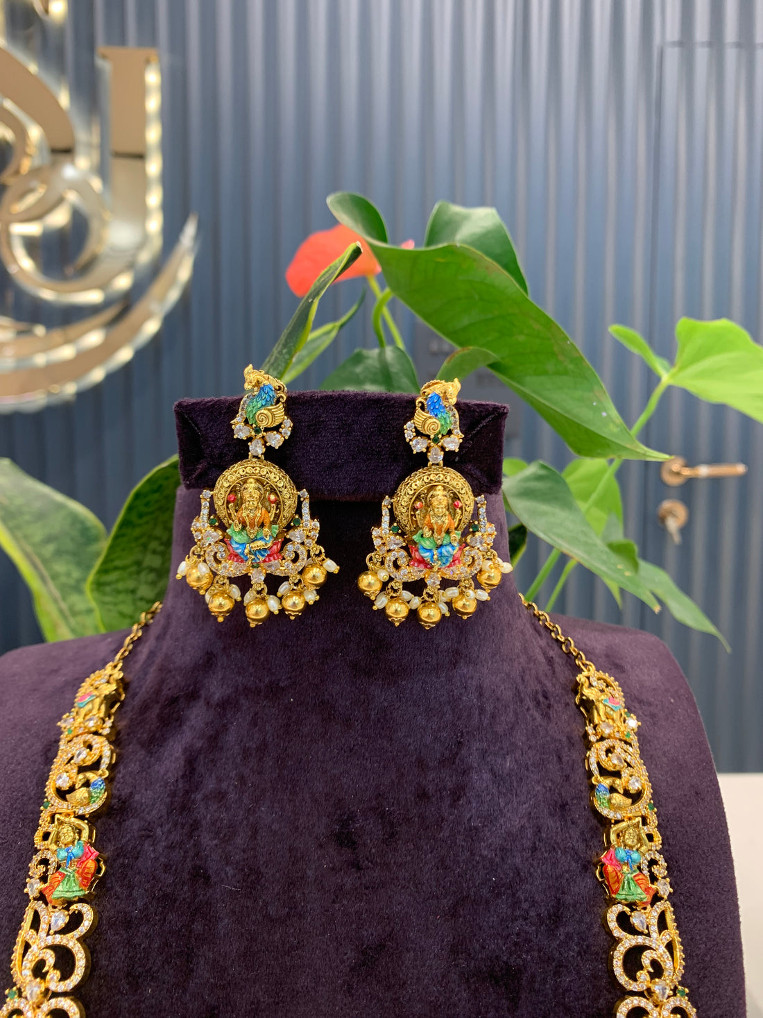 Beautiful traditional meenakari long haram