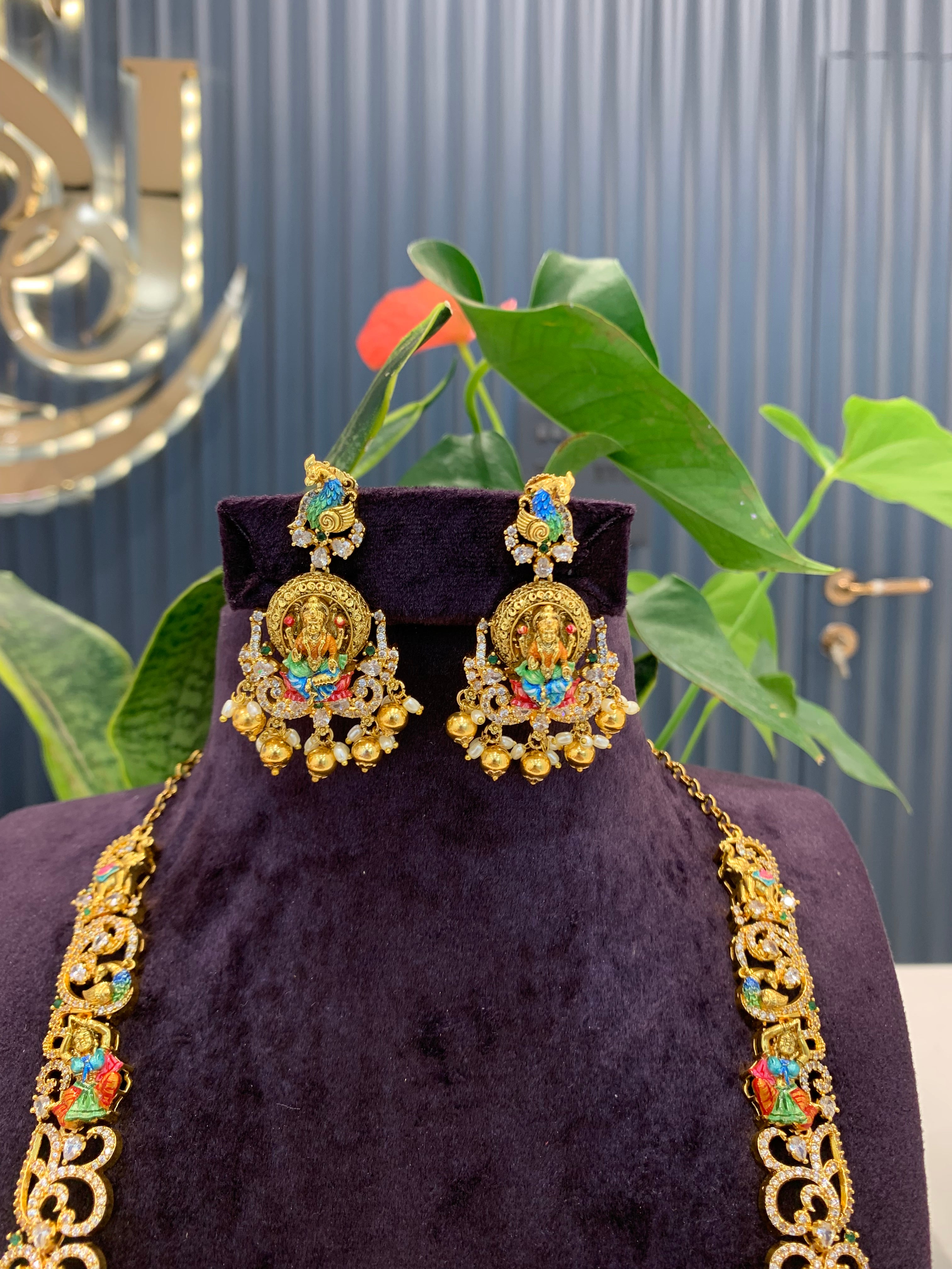 Beautiful traditional meenakari long haram