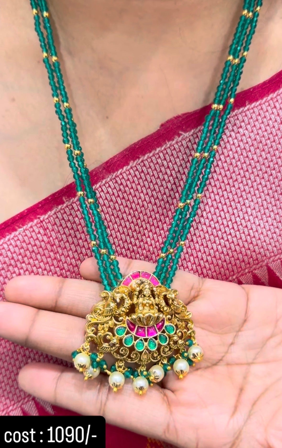 Beautiful Jadav kundhan Locket with Beads Chain