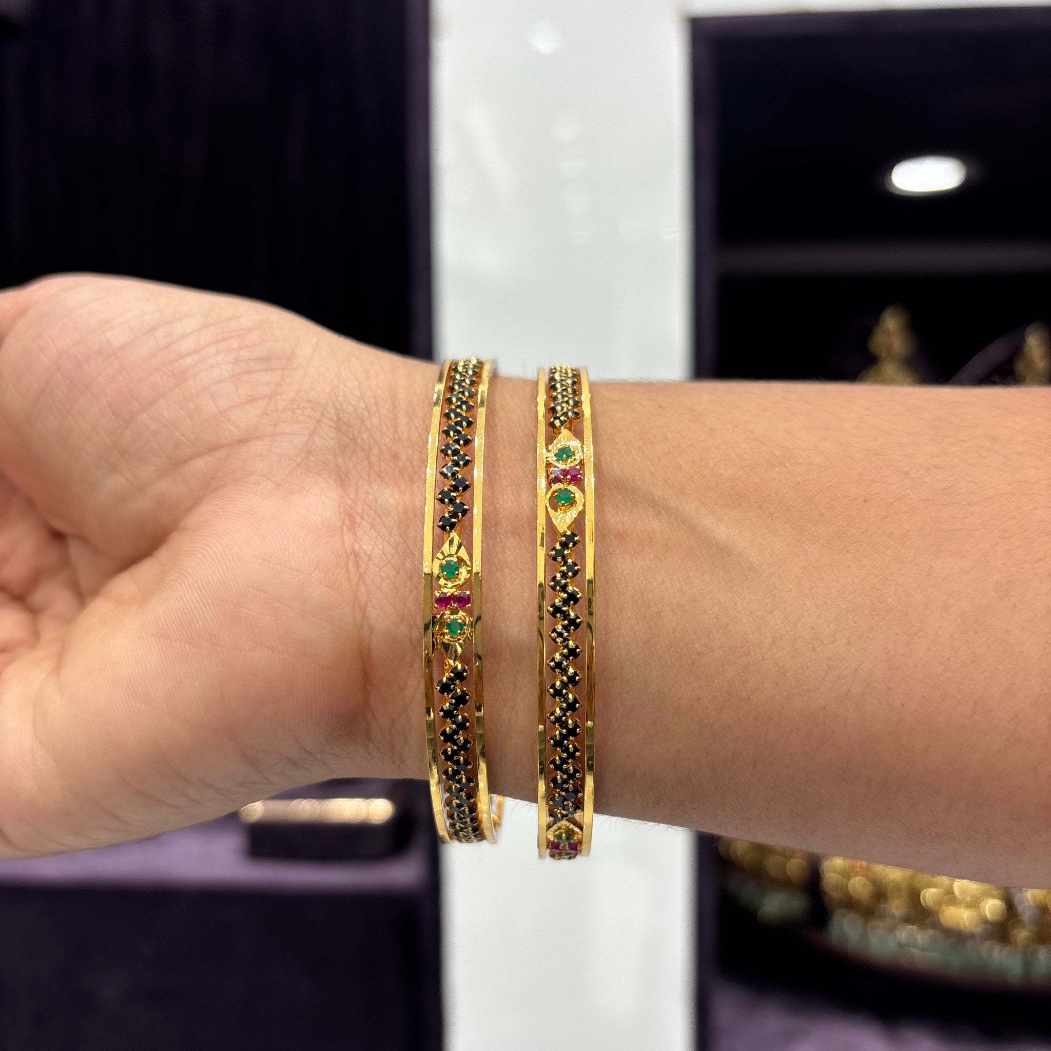 CZ Black Bangles
