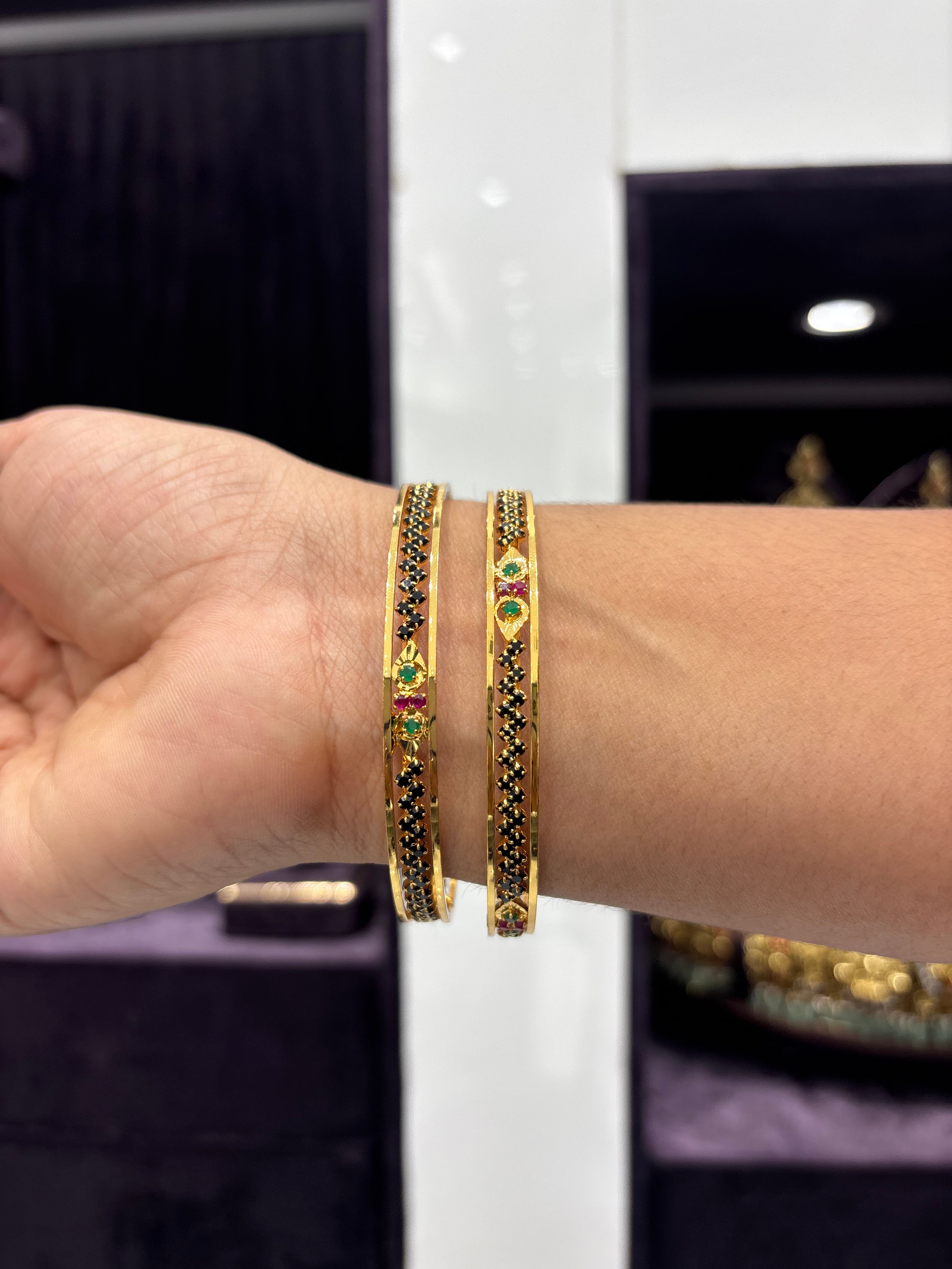 CZ Black Bangles