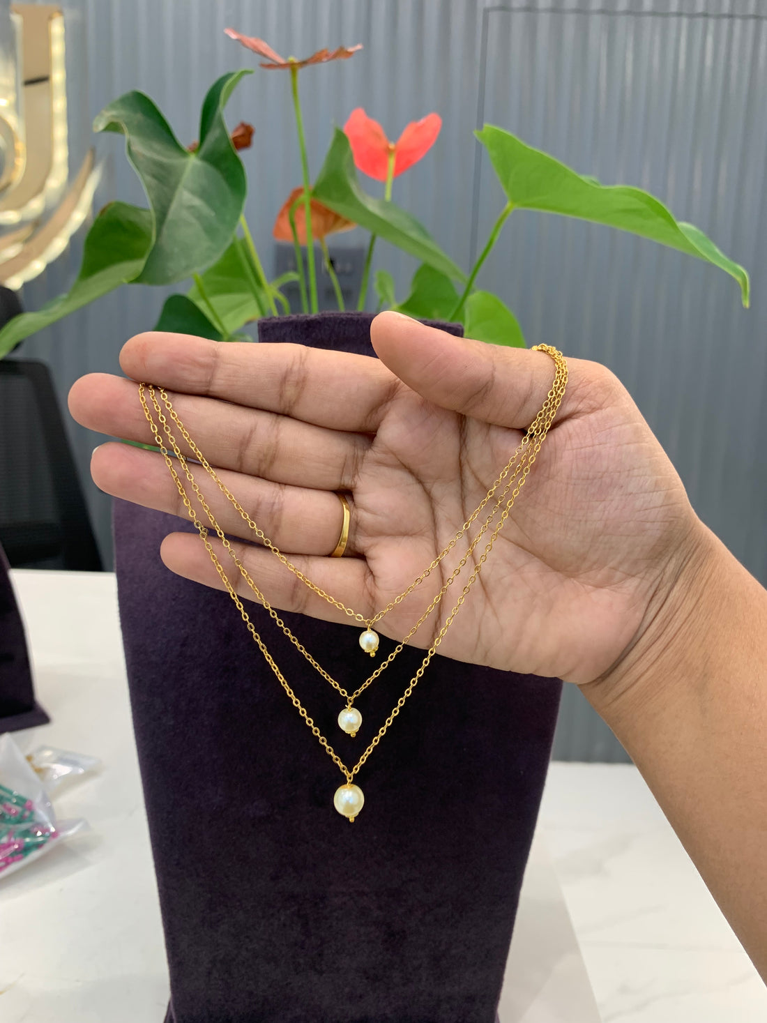 Beautiful 3 layer step Chain