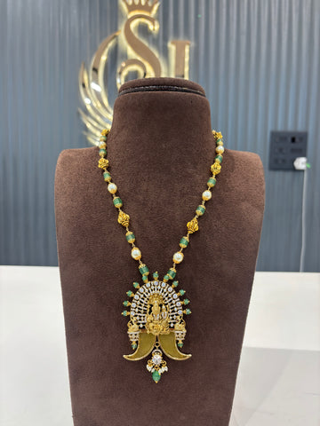 Beautiful Narasimha swamy Tiger nail with Hand made beads chain