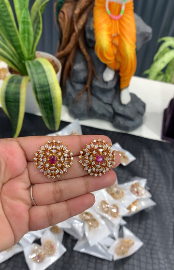 Beautiful ruby stone studs
