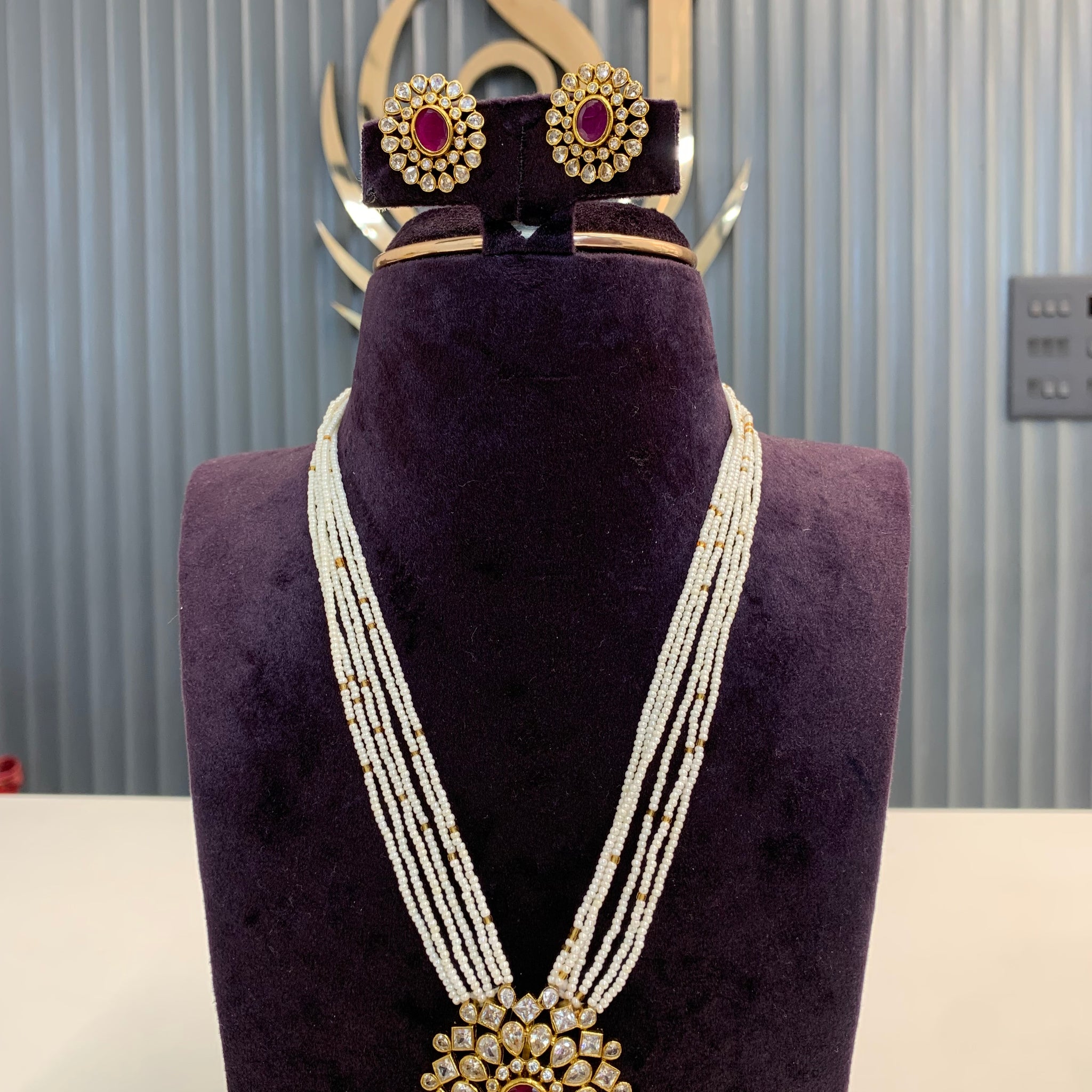 Premium beads set with earrings