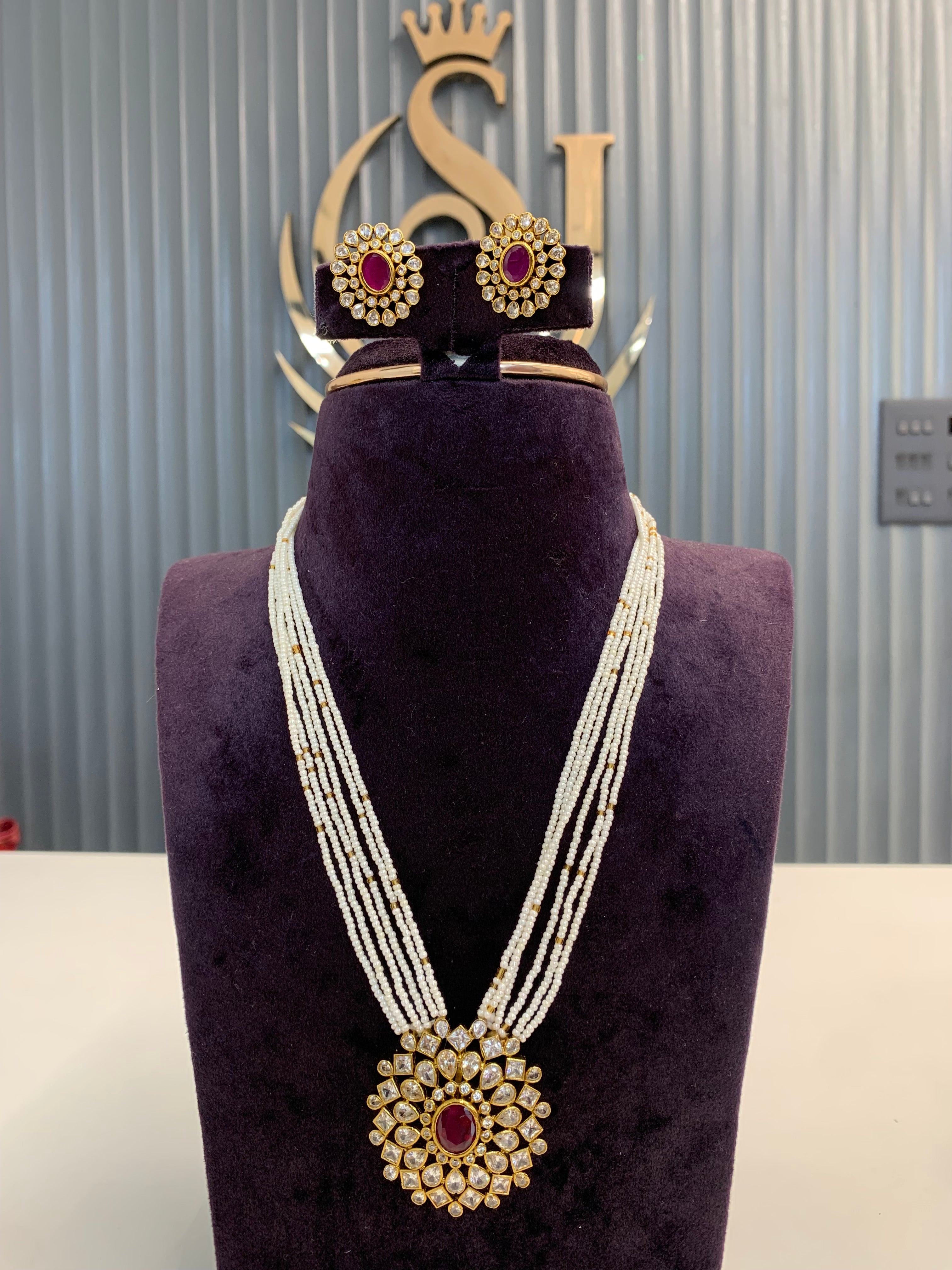Premium beads set with earrings