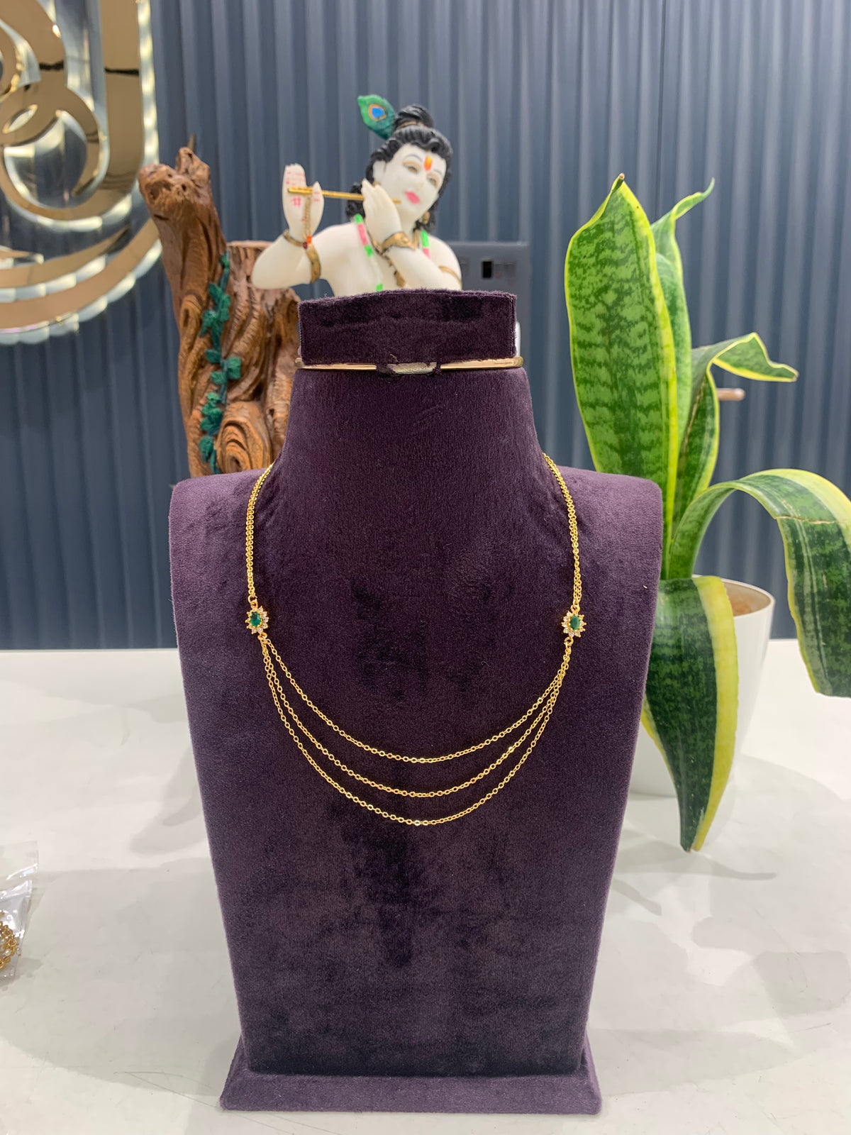 Beautiful customised chandraharam set