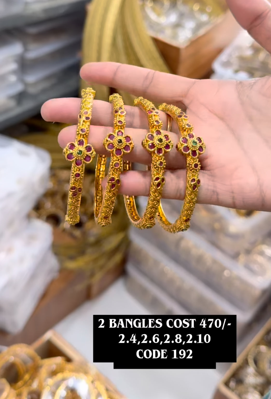 Beautiful gold replica bangles set of 2